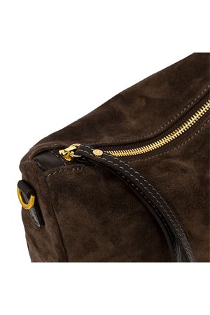 Nora Pouch made of dark brown soft suede GIANNI CHIARINI | BS10225CMPL13827